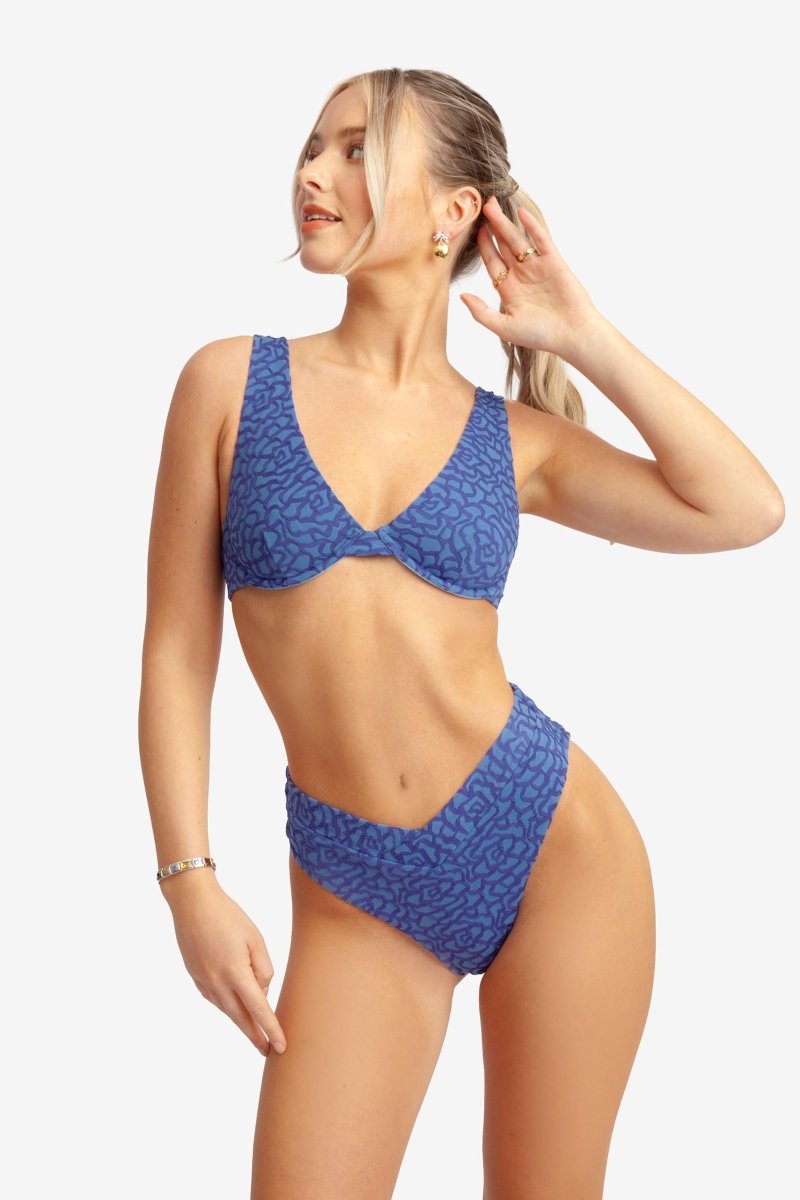 Shewess™ Valentina Yüksek Bel Orta Kapalı Alt / Midnight Jacquard