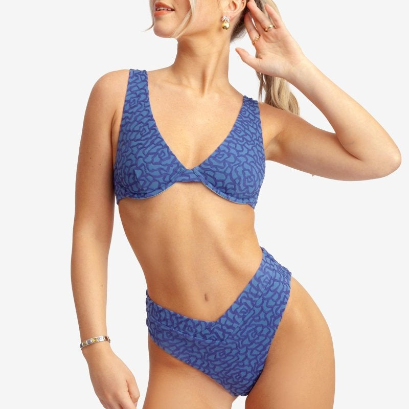 Shewess™ Valentina Yüksek Bel Orta Kapalı Alt / Midnight Jacquard