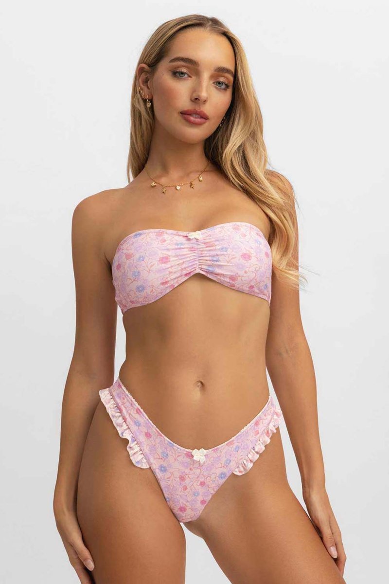 Shewess™ Candice Fırfırlı Cesur Alt / Mille Fleur (Son İndirim)