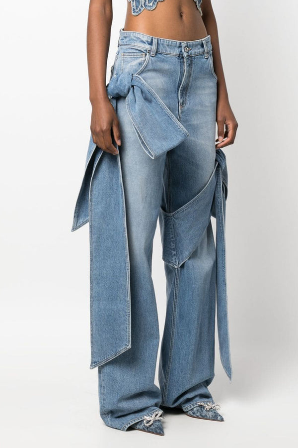 Leisa Yüksek Bel Fiyonklu Jean Pantolon