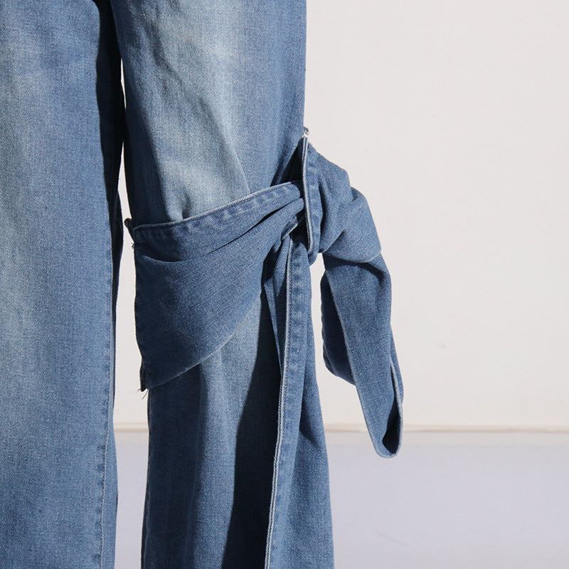 Leisa Yüksek Bel Fiyonklu Jean Pantolon