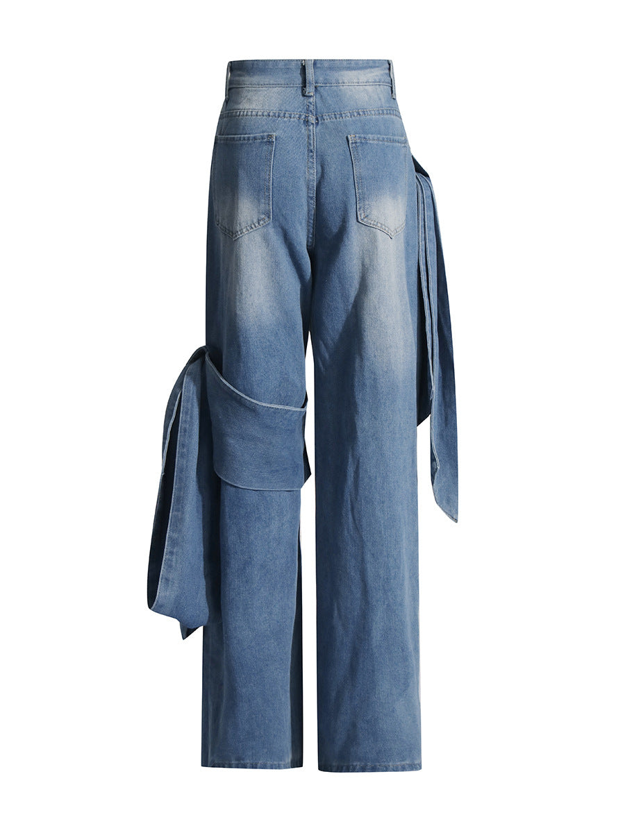 Leisa Yüksek Bel Fiyonklu Jean Pantolon