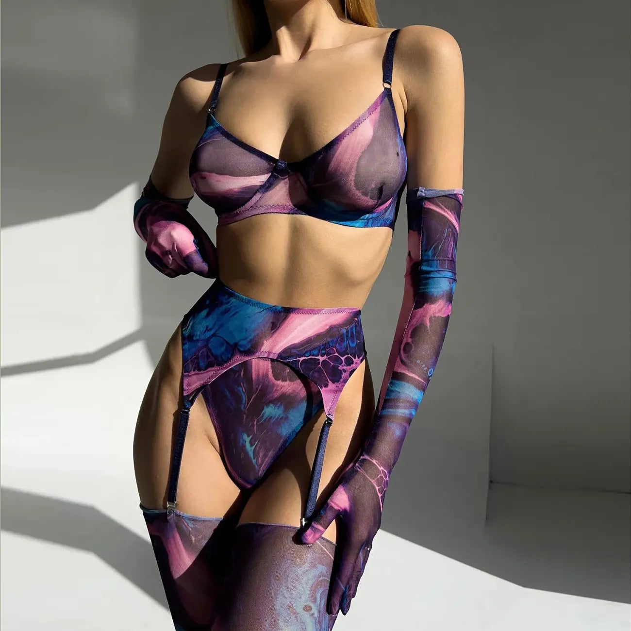 Shewess™ Serena 5 Parça Tie-Dye İç Giyim Takımı
