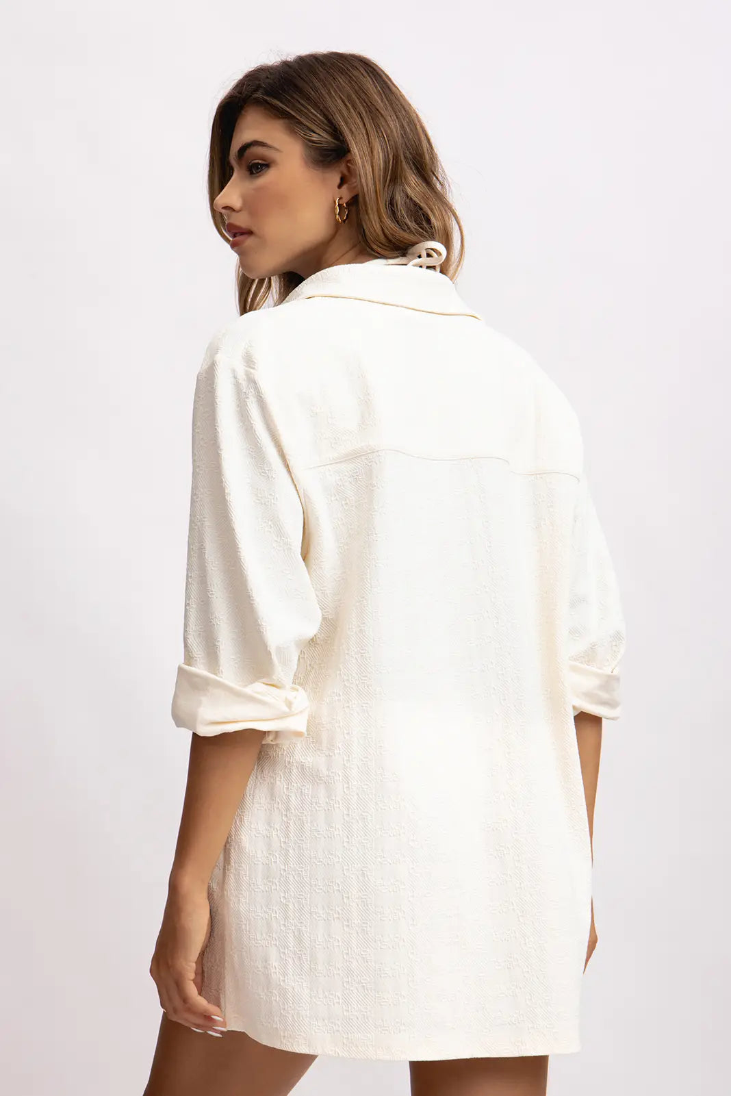 Shewess™ Ysa Oversize Polo / Vanilla Rom Jakarlı