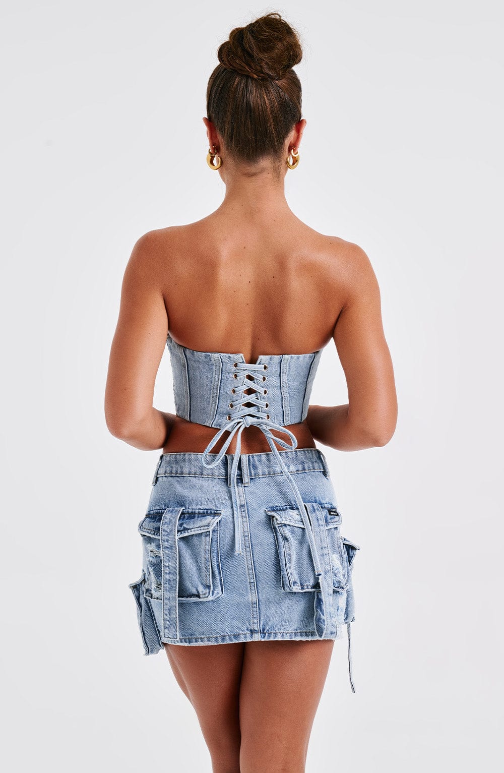 Billie Mini Etek - Mavi Yıkama
