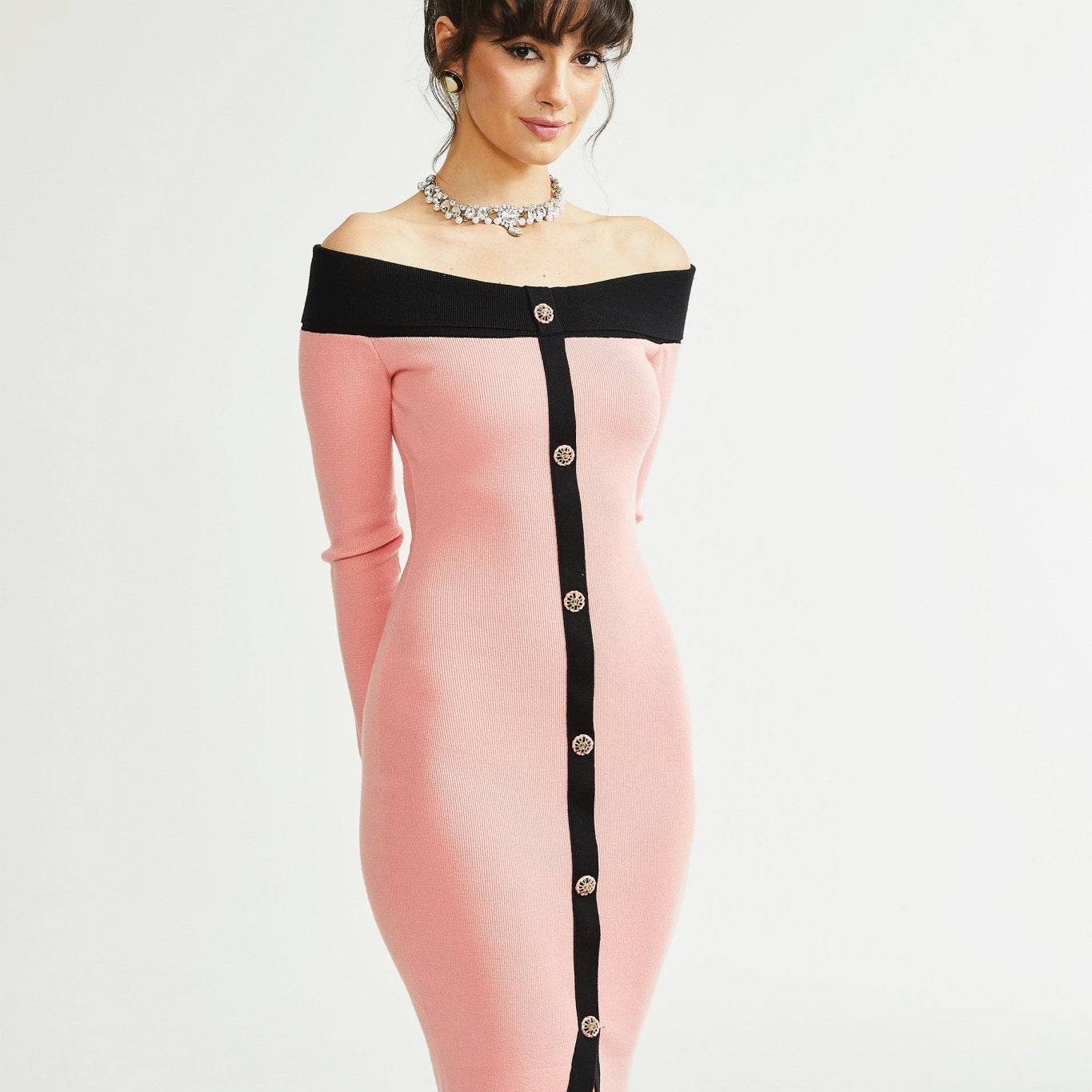 Carine midi elbise