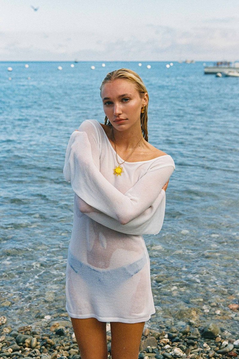 Shewess™ Meredith Sırtı Açık Elbise / Cloud Knit