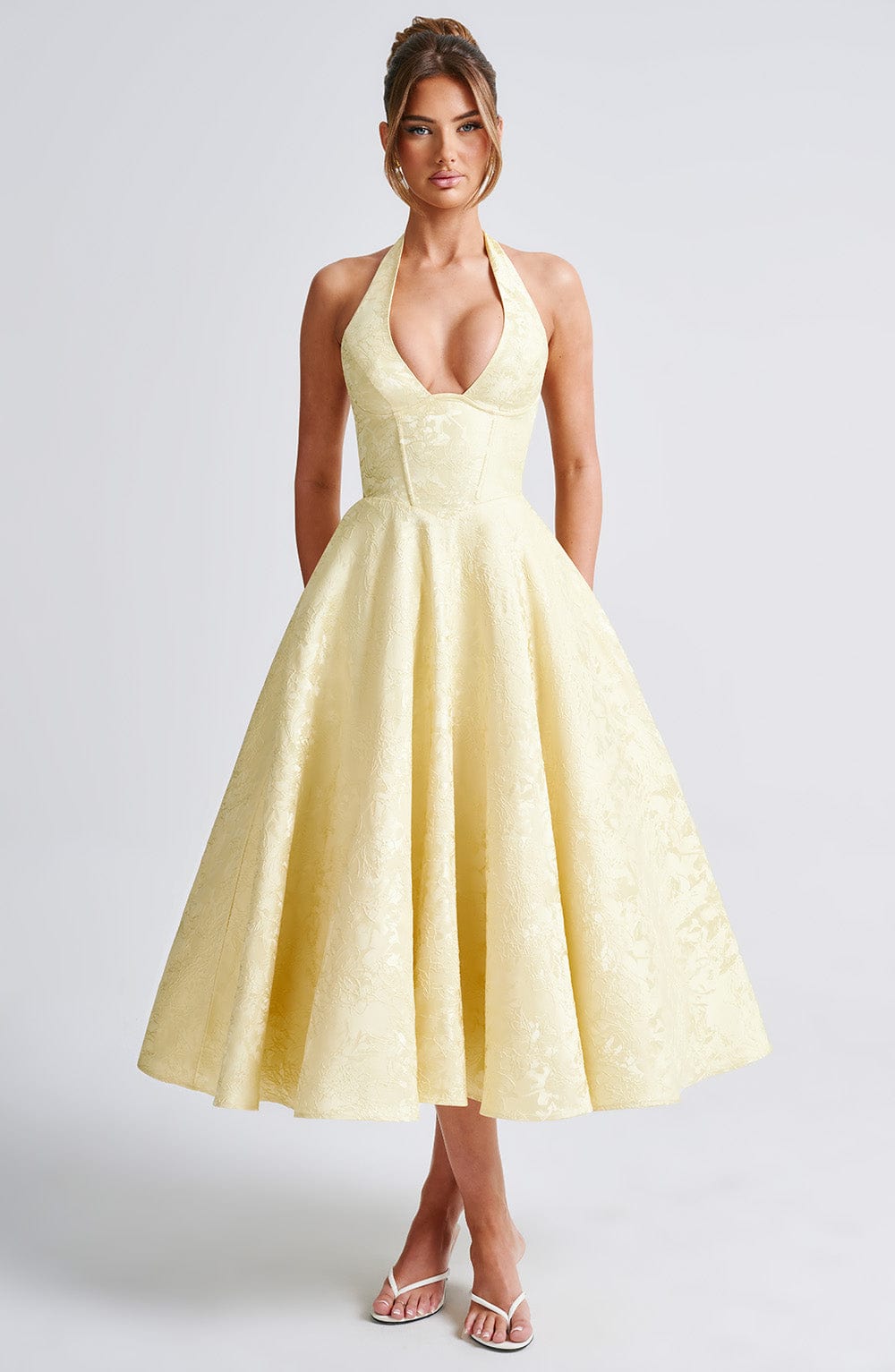 Lime Midi Elbise