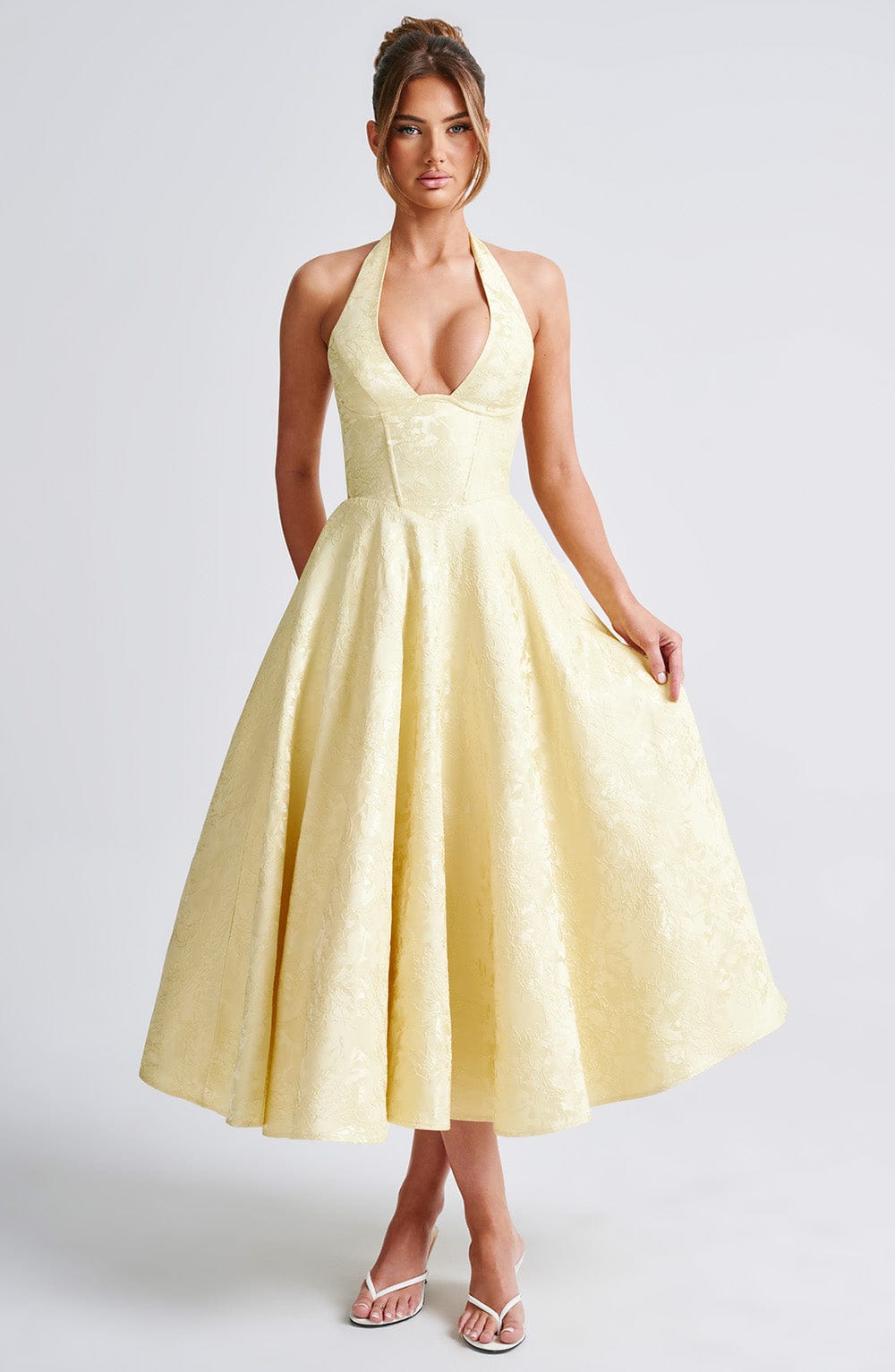 Lime Midi Elbise