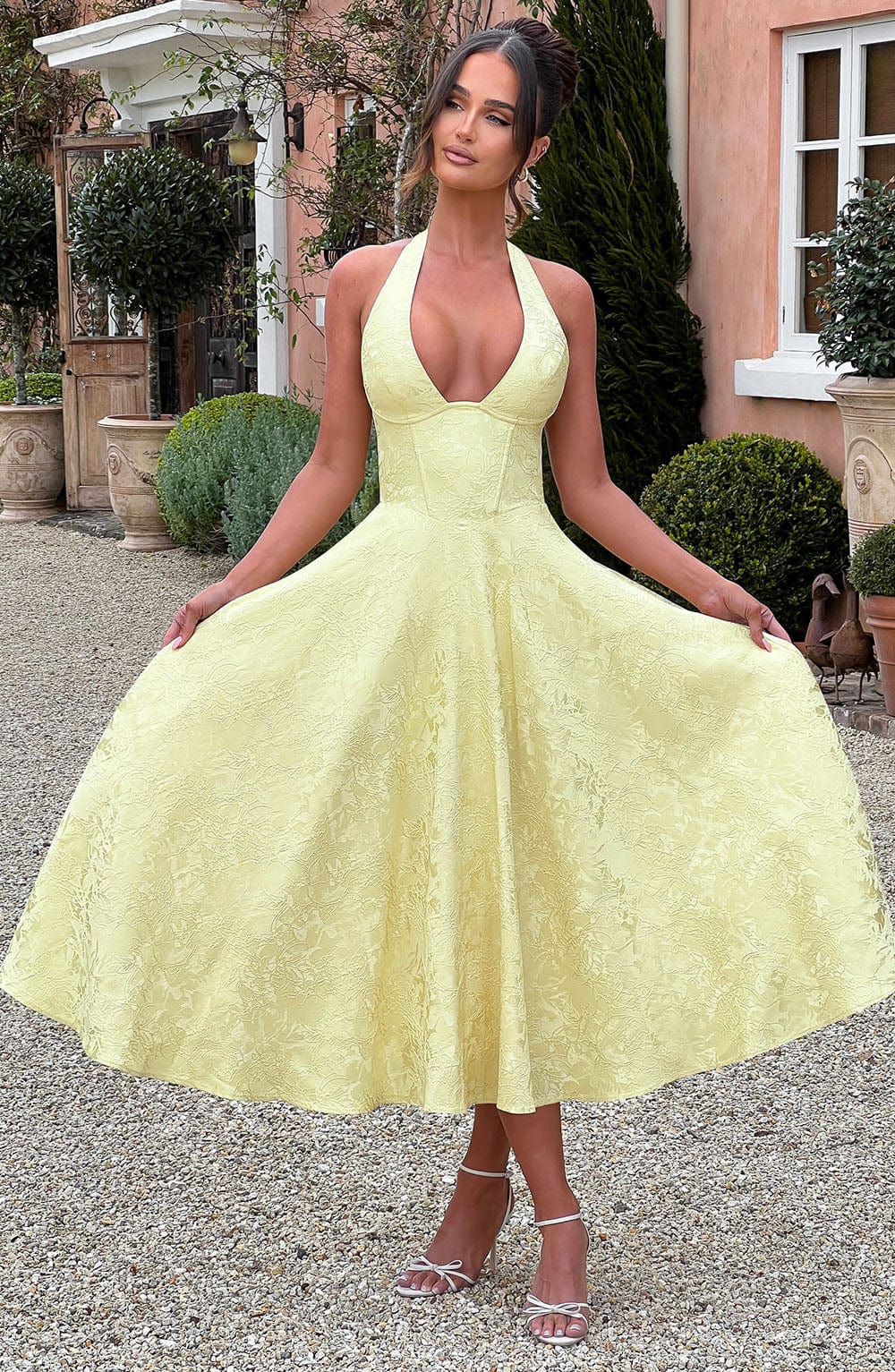 Lime Midi Elbise