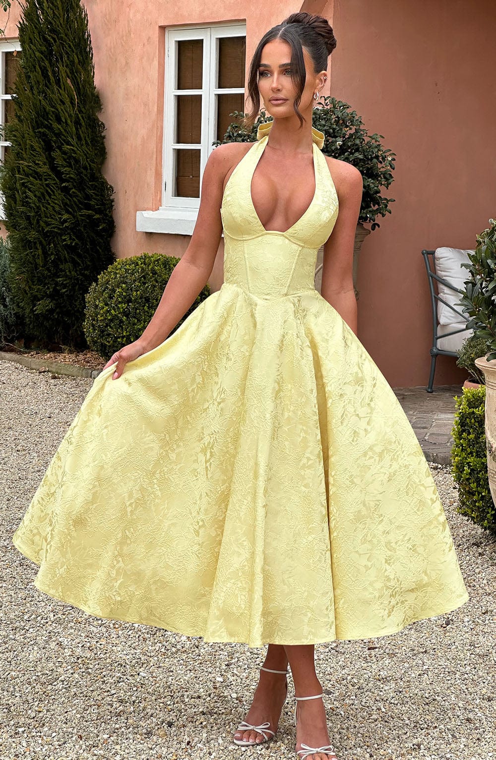 Lime Midi Elbise