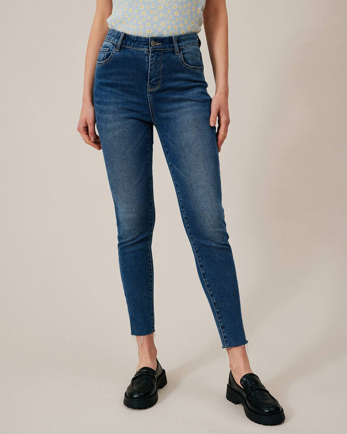 Shewess™ Birinci Sınıf Kumaştan Yüksek Belli Skinny Jeans