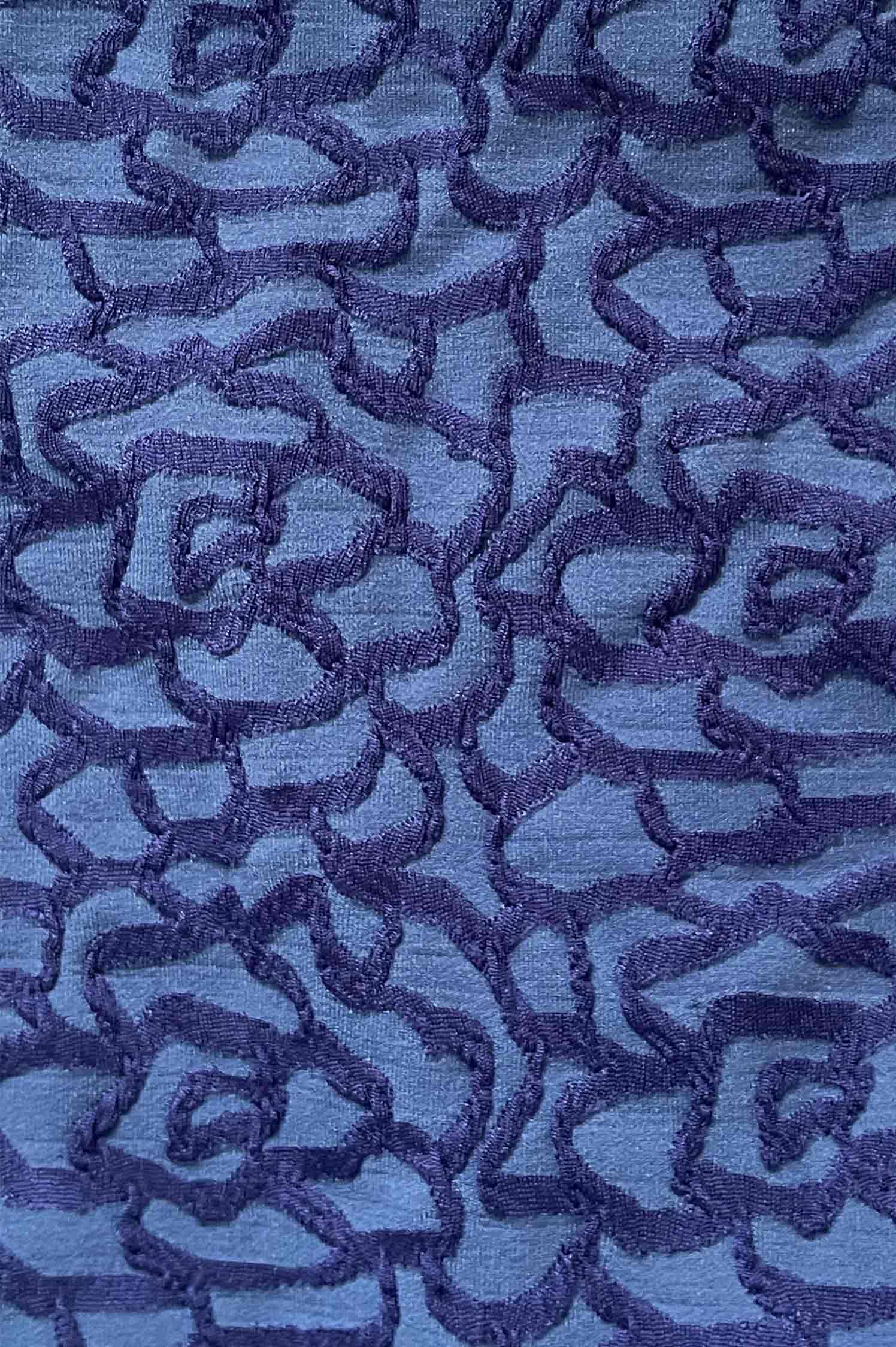 Shewess™ Billie Boyun Bağlamalı Üst / Midnight Jacquard