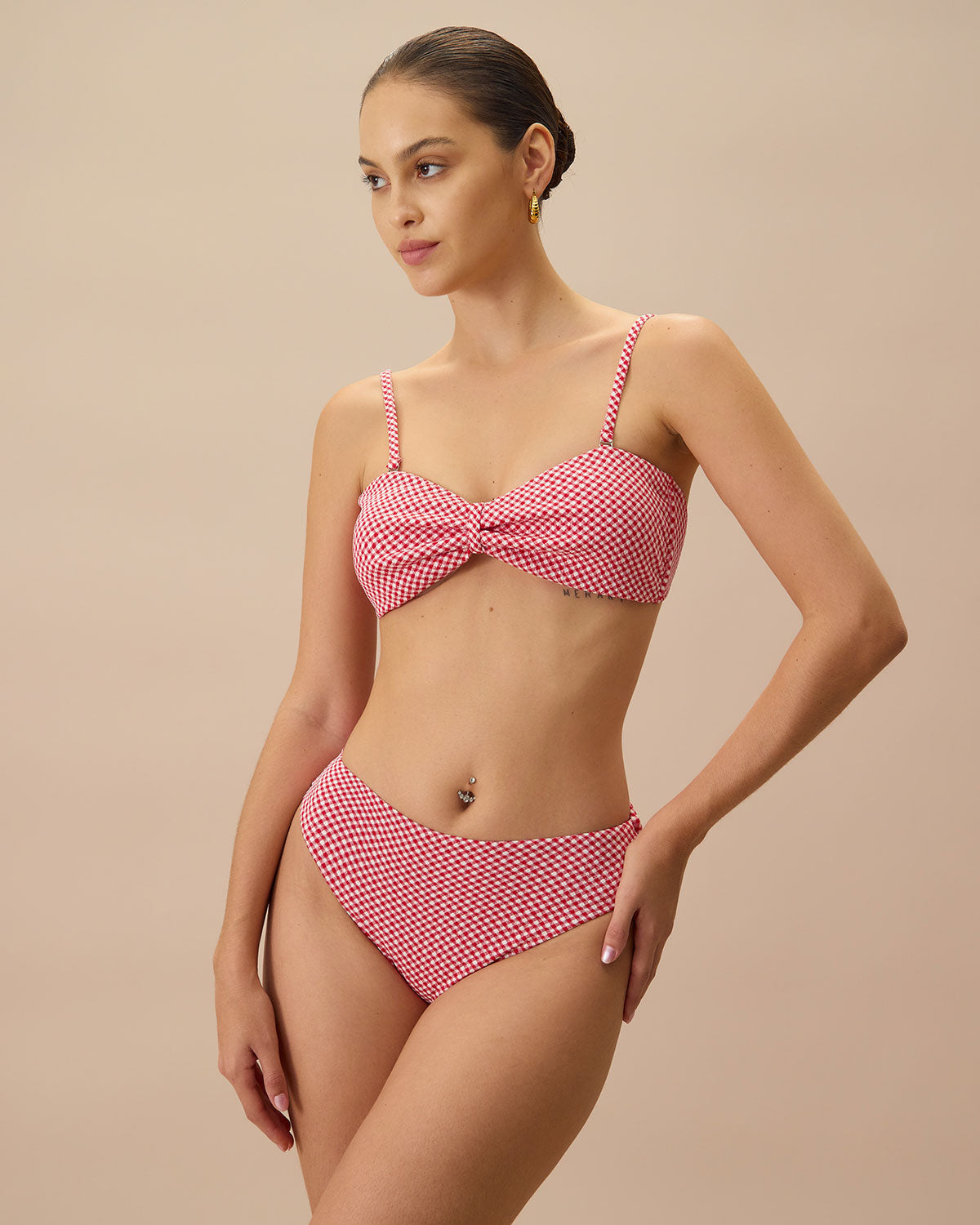 Shewess™ Kırmızı Ekose Bikini Altı