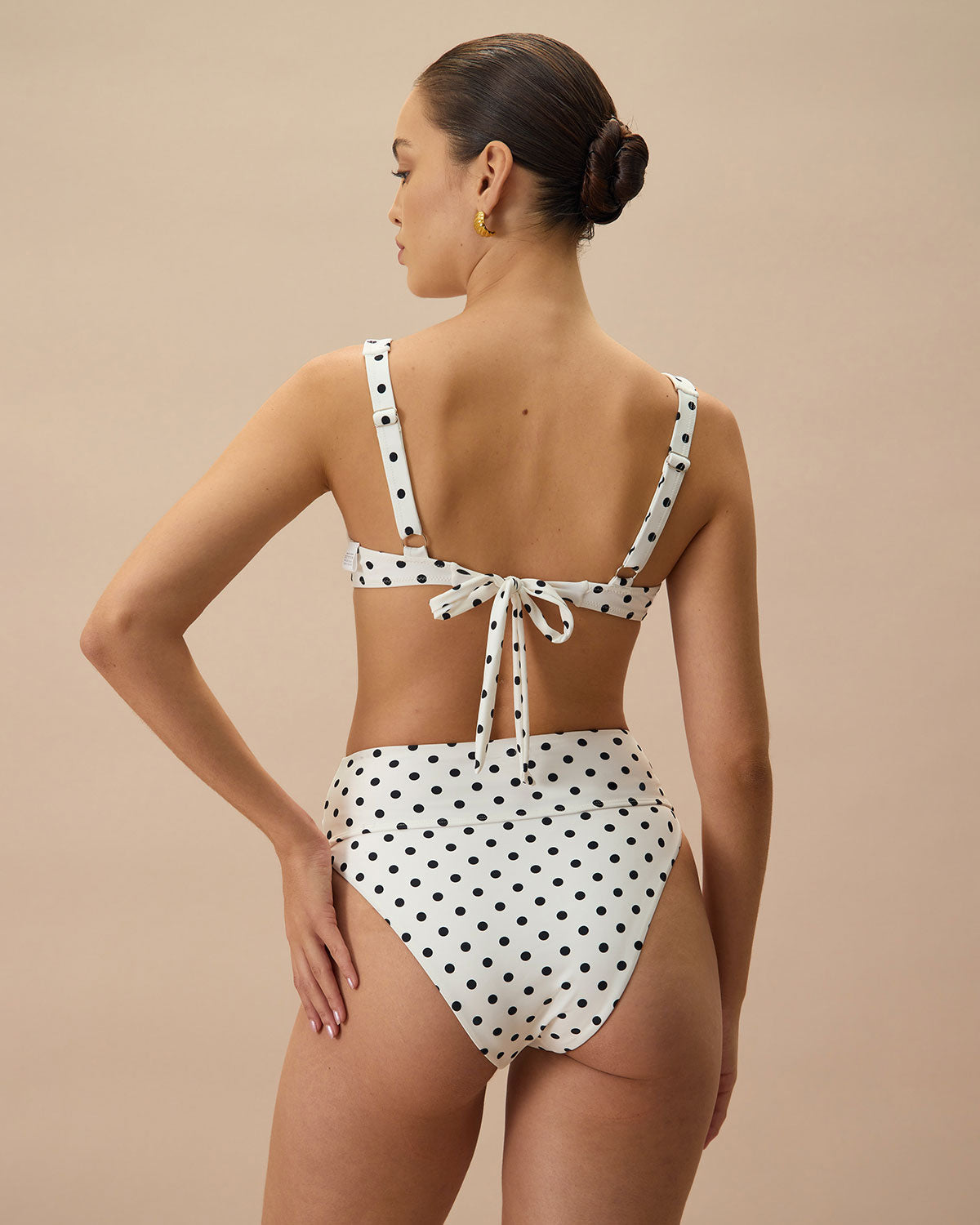 Shewess™ Beyaz Puantiyeli Balenli Bikini Üstü