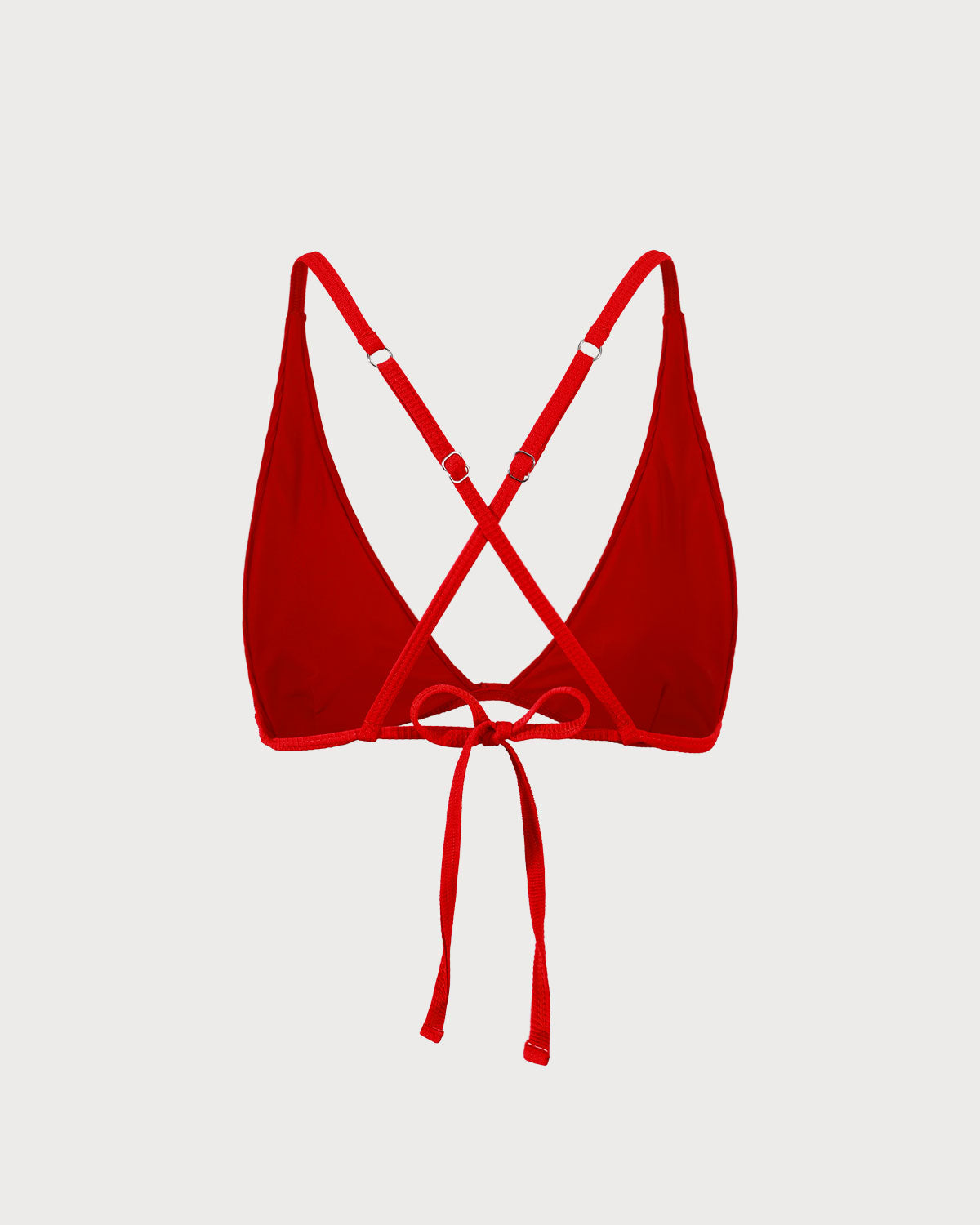 Shewess™ Kırmızı Ribanalı Çapraz Sırtlı Bikini Üstü