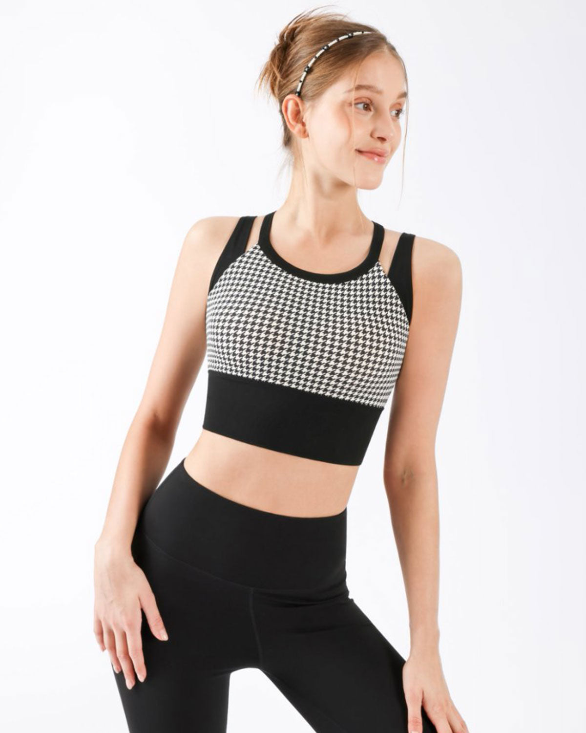 Shewess™ Siyah X-Cross Yoga Atlet - Hafif Destekli