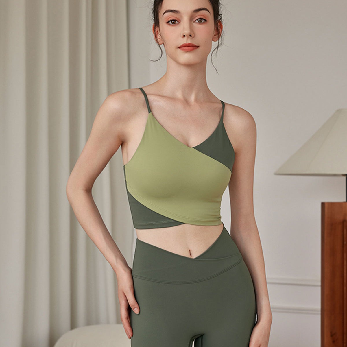 Shewess™ Yeşil Kontrastlı Camiş - Orta Destek