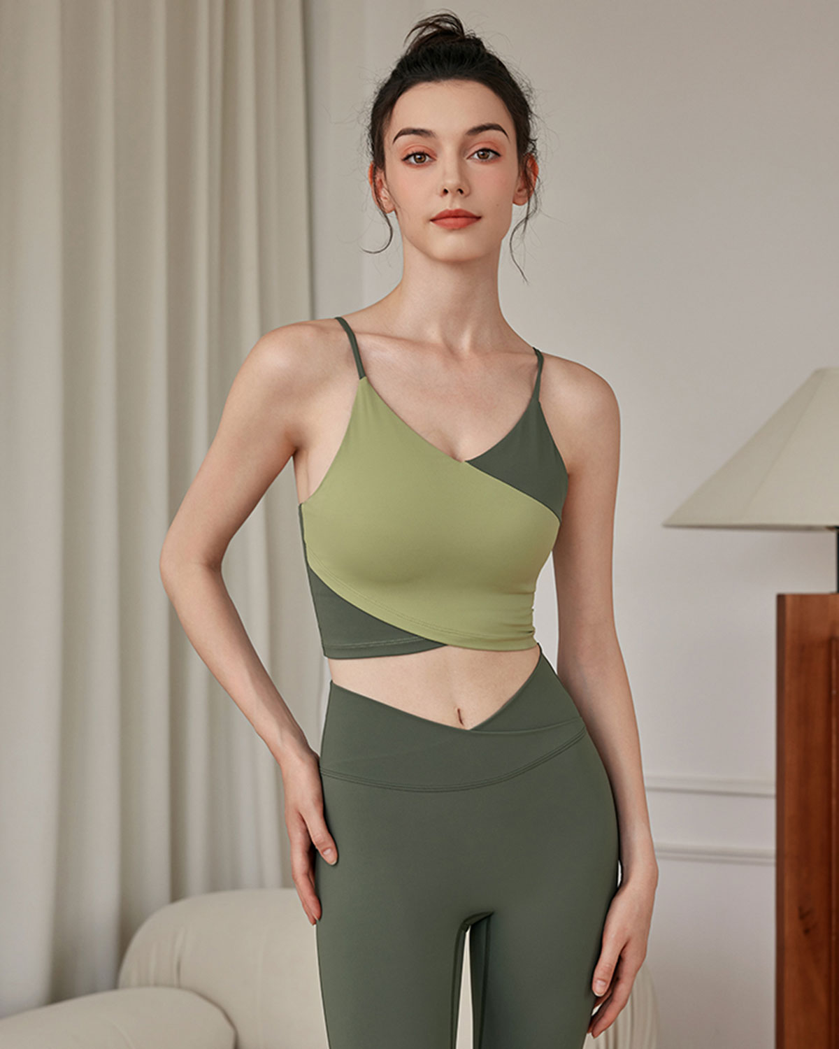 Shewess™ Yeşil Kontrastlı Camiş - Orta Destek