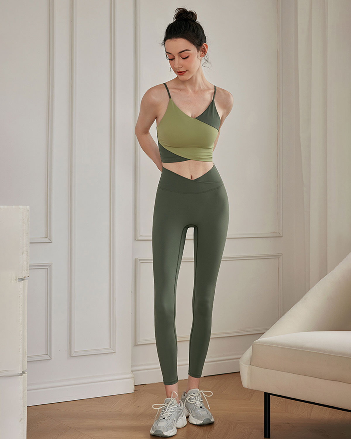 Shewess™ Yeşil Kontrastlı Camiş - Orta Destek