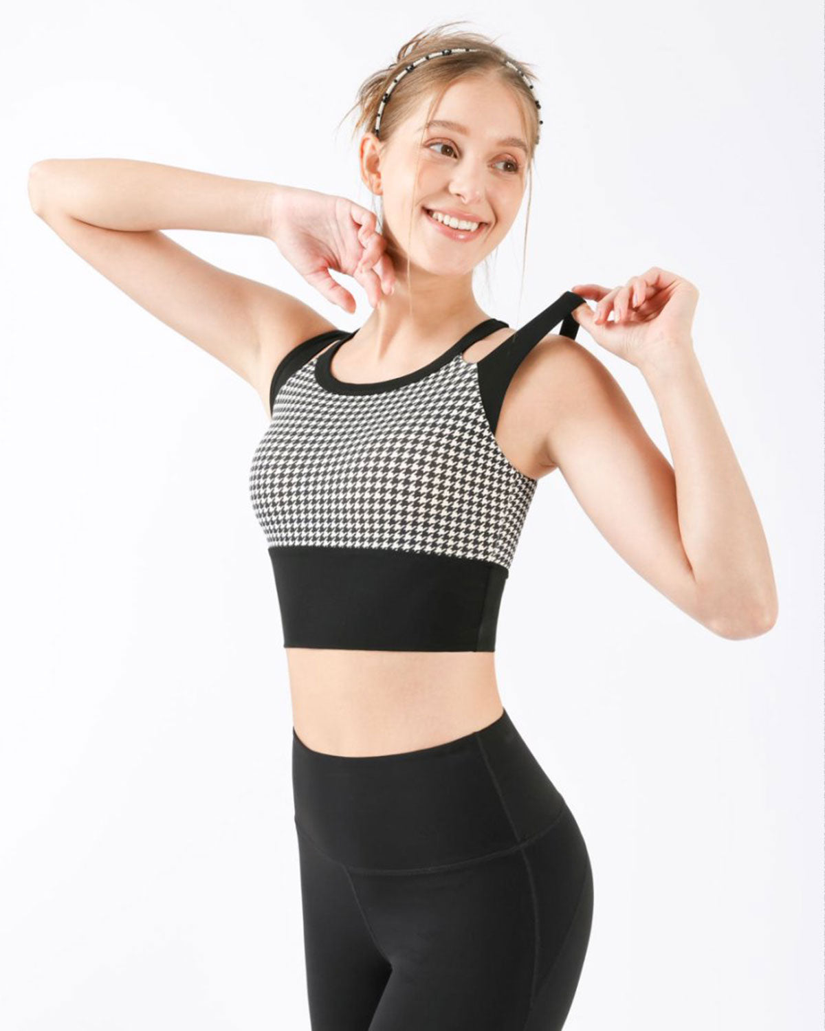 Shewess™ Siyah X-Cross Yoga Atlet - Hafif Destekli