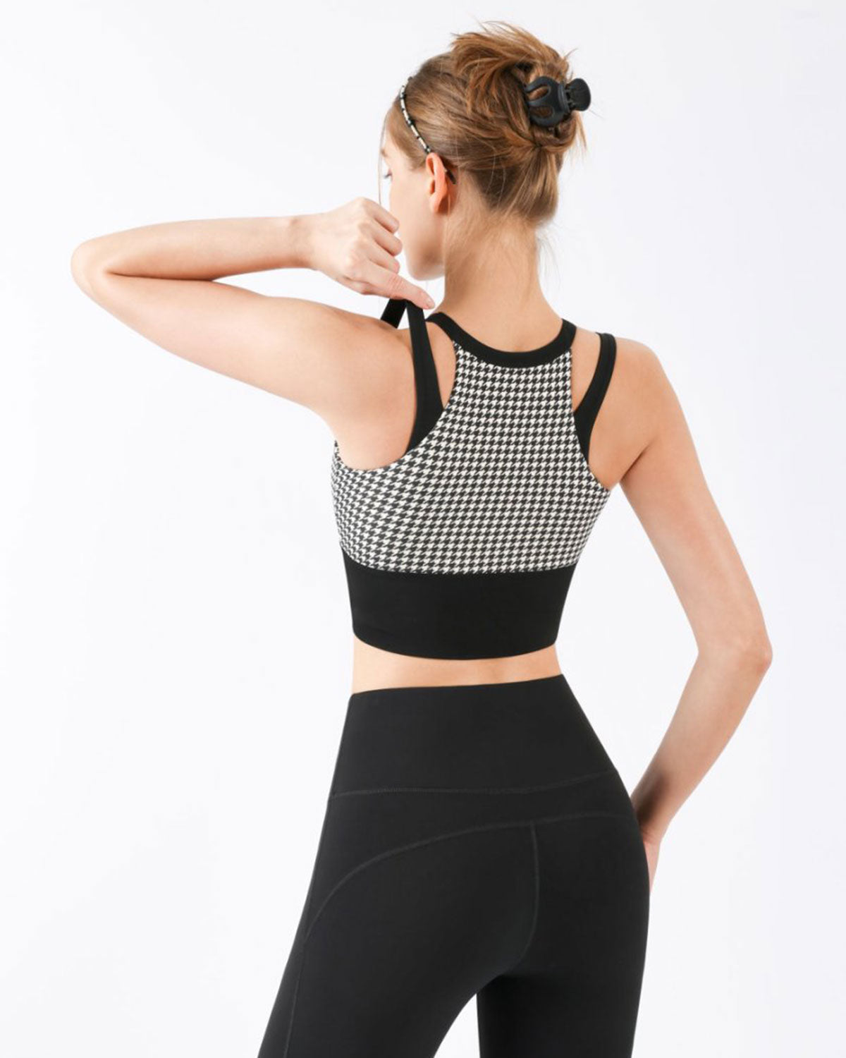 Shewess™ Siyah X-Cross Yoga Atlet - Hafif Destekli
