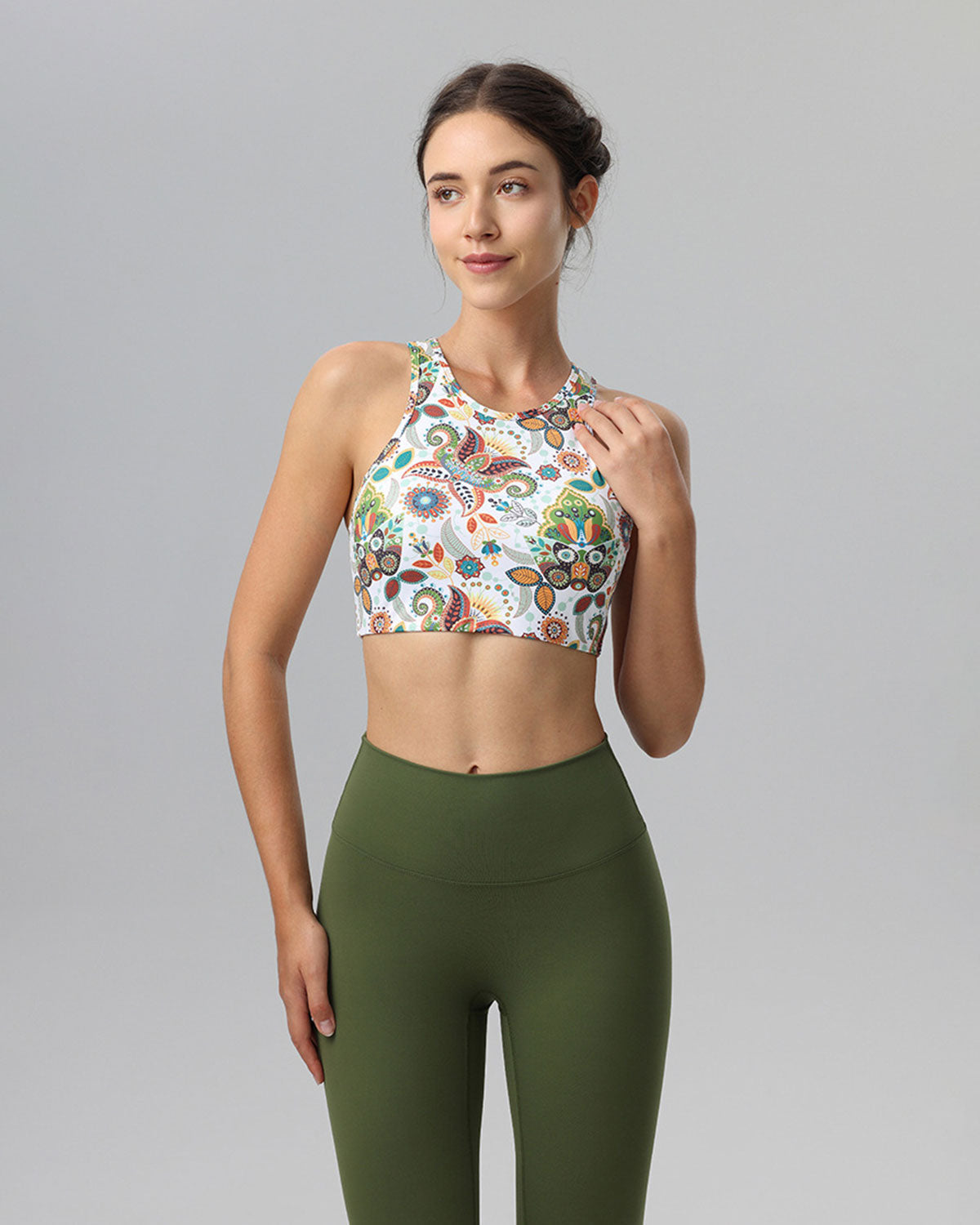 Shewess™ Çiçekli X-Cross Kolsuz Bluz