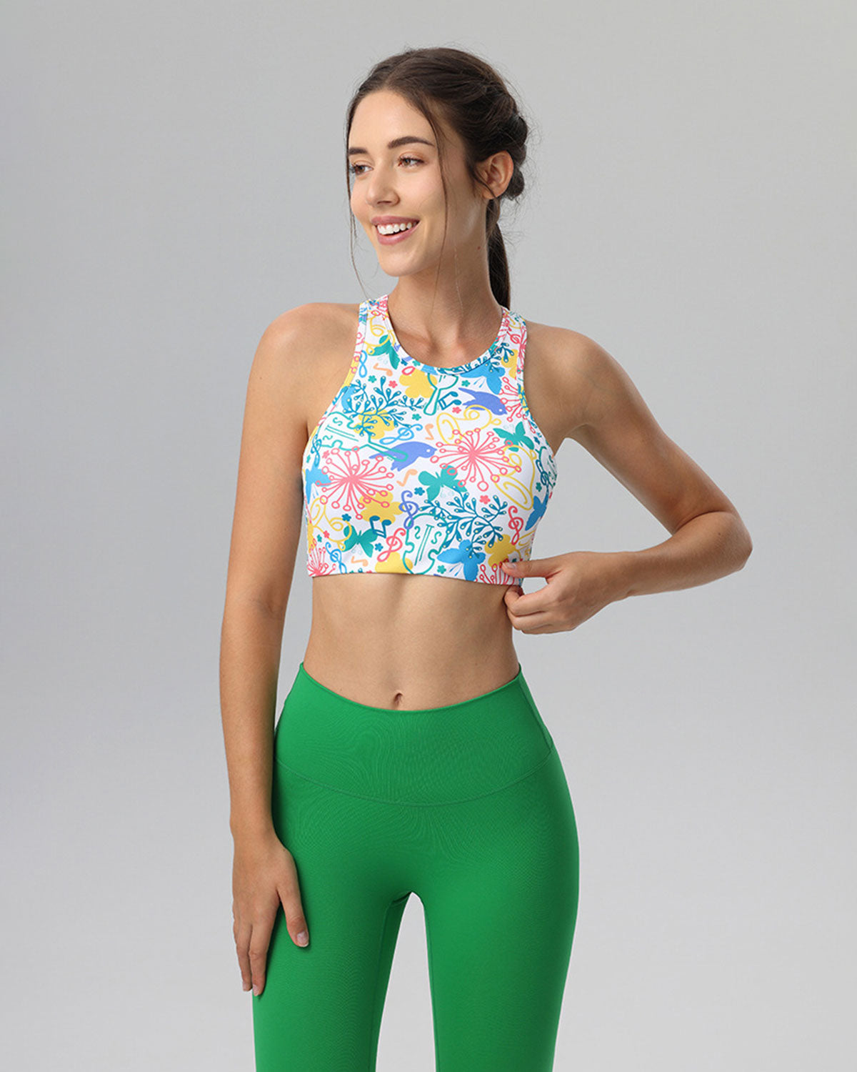 Shewess™ Çiçekli X-Cross Kolsuz Bluz
