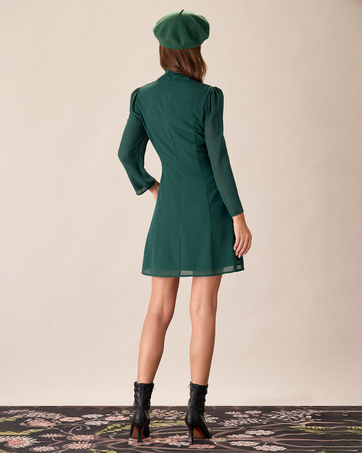Shewess™ Yeşil Bağcıklı Transparan Mini Elbise