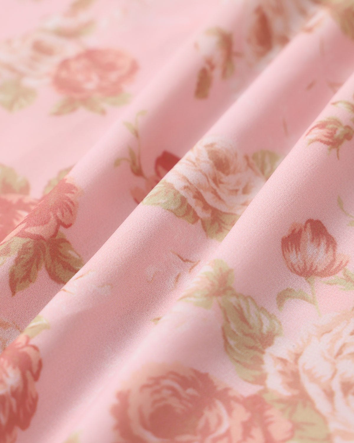 Shewess™ Pembe Çiçekli Boyundan Bağlamalı Sırtı Açık Midi Elbise