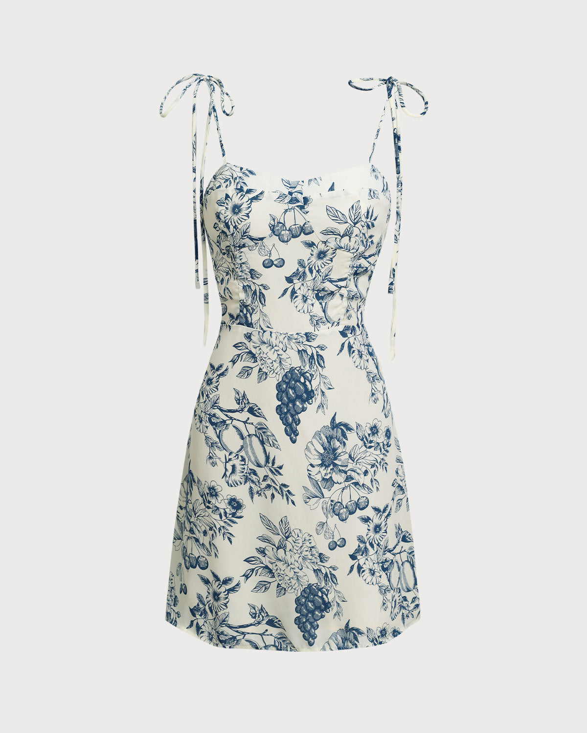 Shewess™ Mavi Çiçekli Slip Mini Elbise