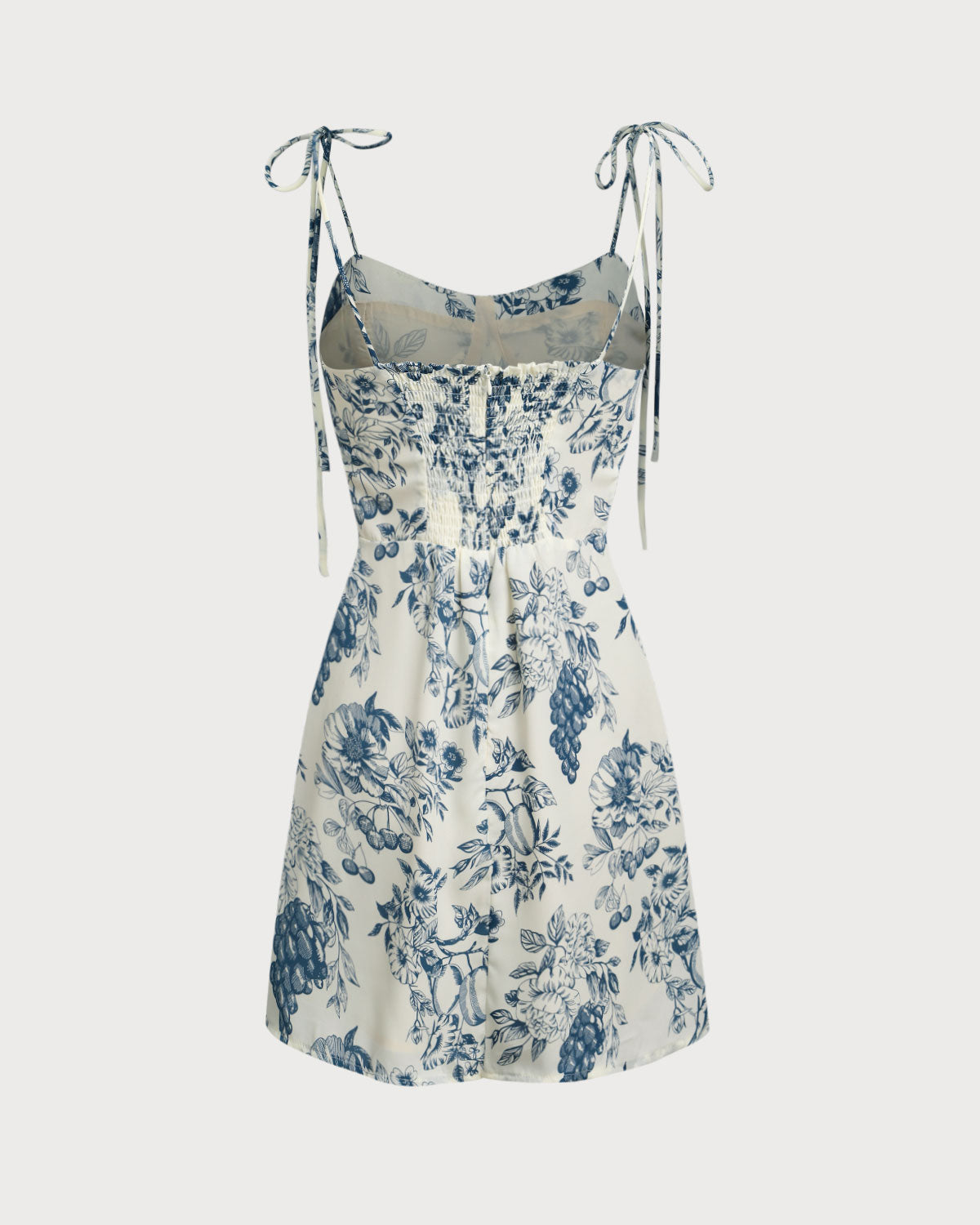 Shewess™ Mavi Çiçekli Slip Mini Elbise