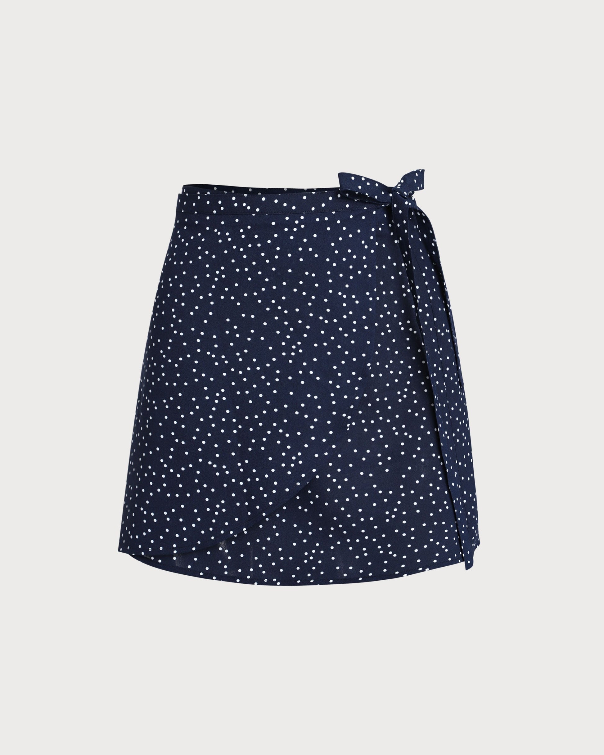 Shewess™ Lacivert Puantiyeli Anvelop Mini Etek