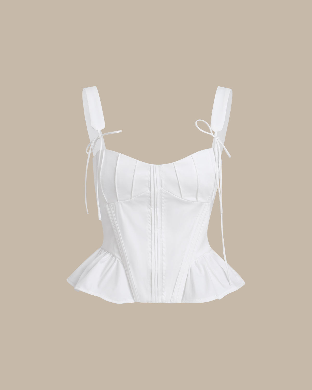 Shewess™ Beyaz Dantelli Fırfırlı Cami Üst
