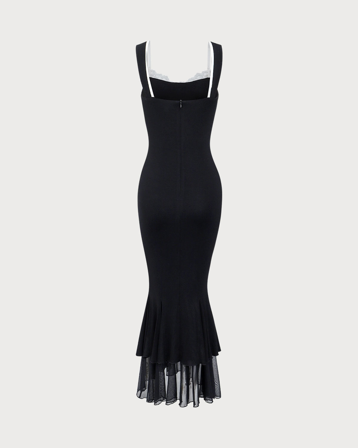 Shewess Siyah Bodycon Slip Maxi Elbise