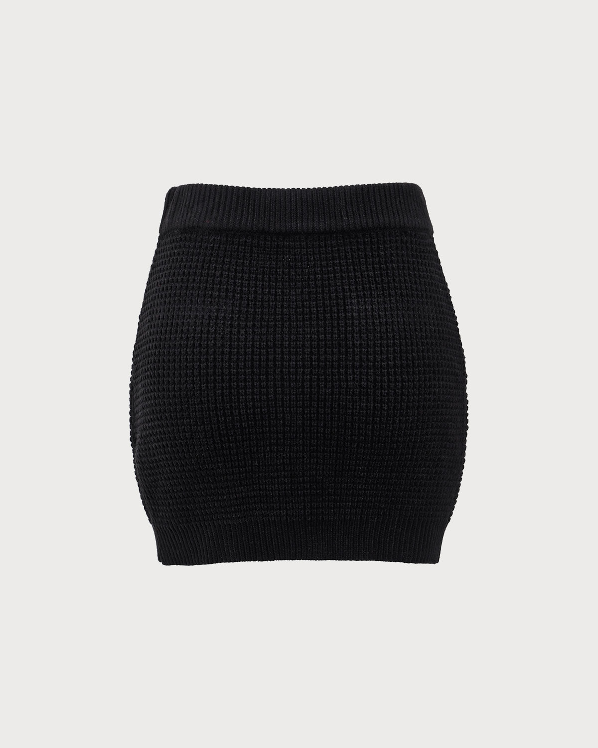 Shewess™ Siyah Kontrast Triko A Kesim Mini Etek