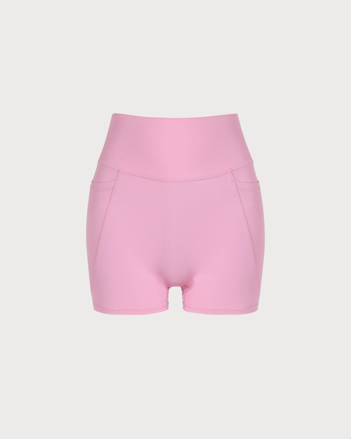 Shewess™ Pembe Cepli Yüksek Bel Yoga Şort