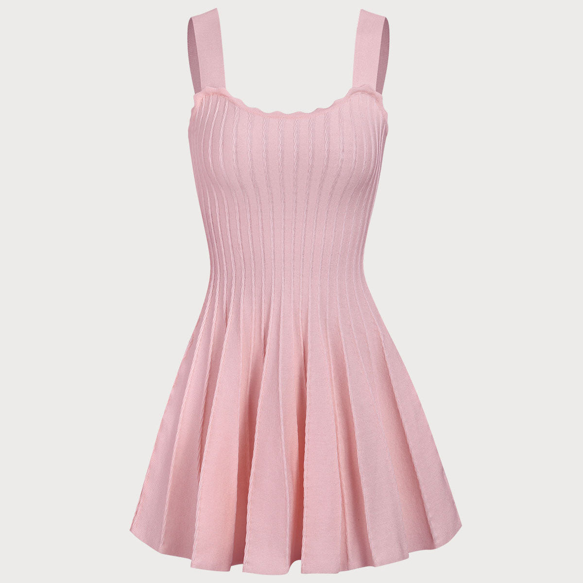 Shewess™ Pembe Örme Slip Triko Elbise