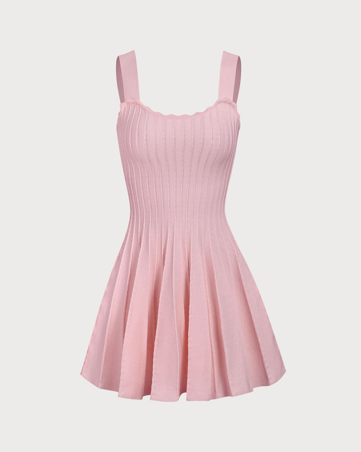 Shewess™ Pembe Örme Slip Triko Elbise