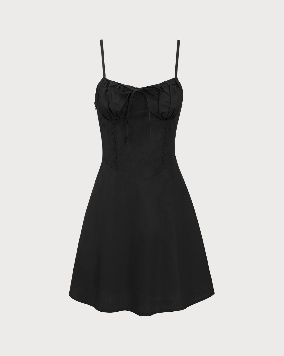 Shewess™ Siyah Dantelli Slip Mini Elbise