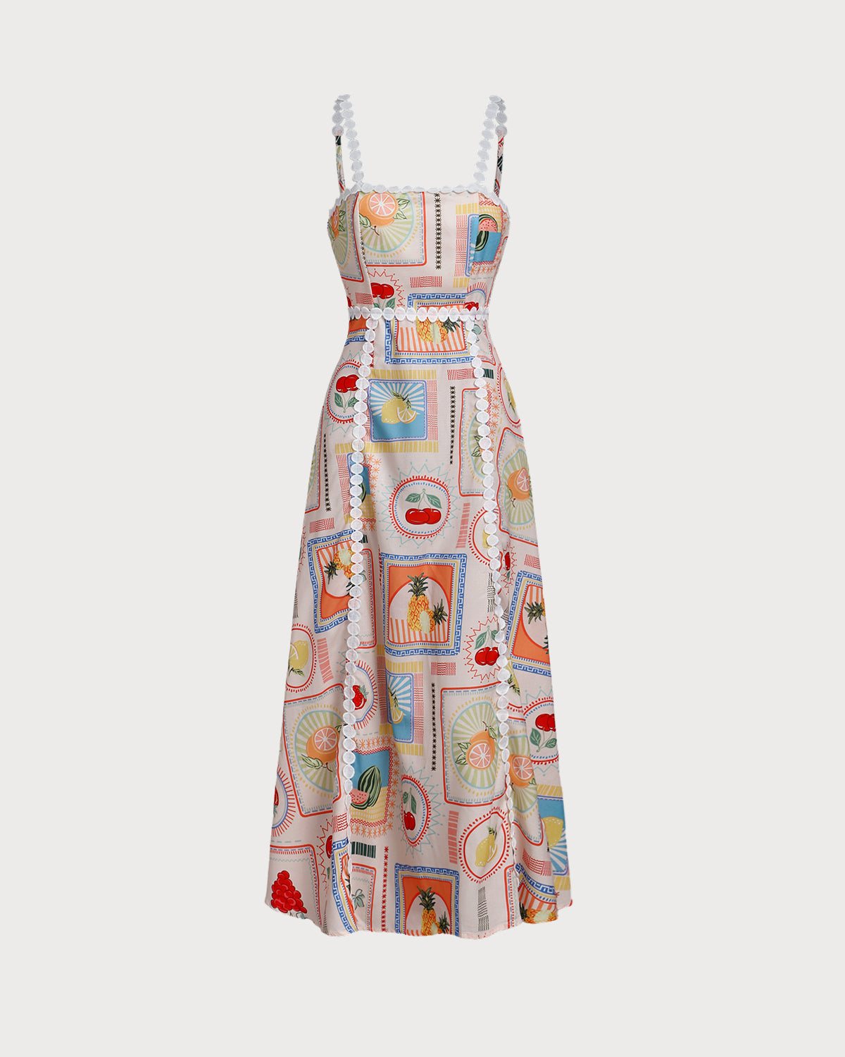 Shewess™ Pembe Çiçekli A Kesim Slip Maxi Elbise