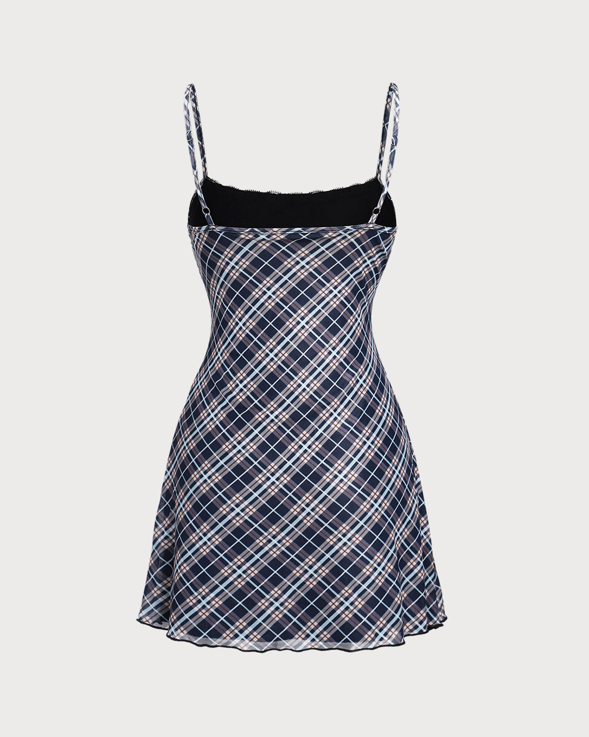 Shewess™ Siyah Çizgili Slip Mini Elbise