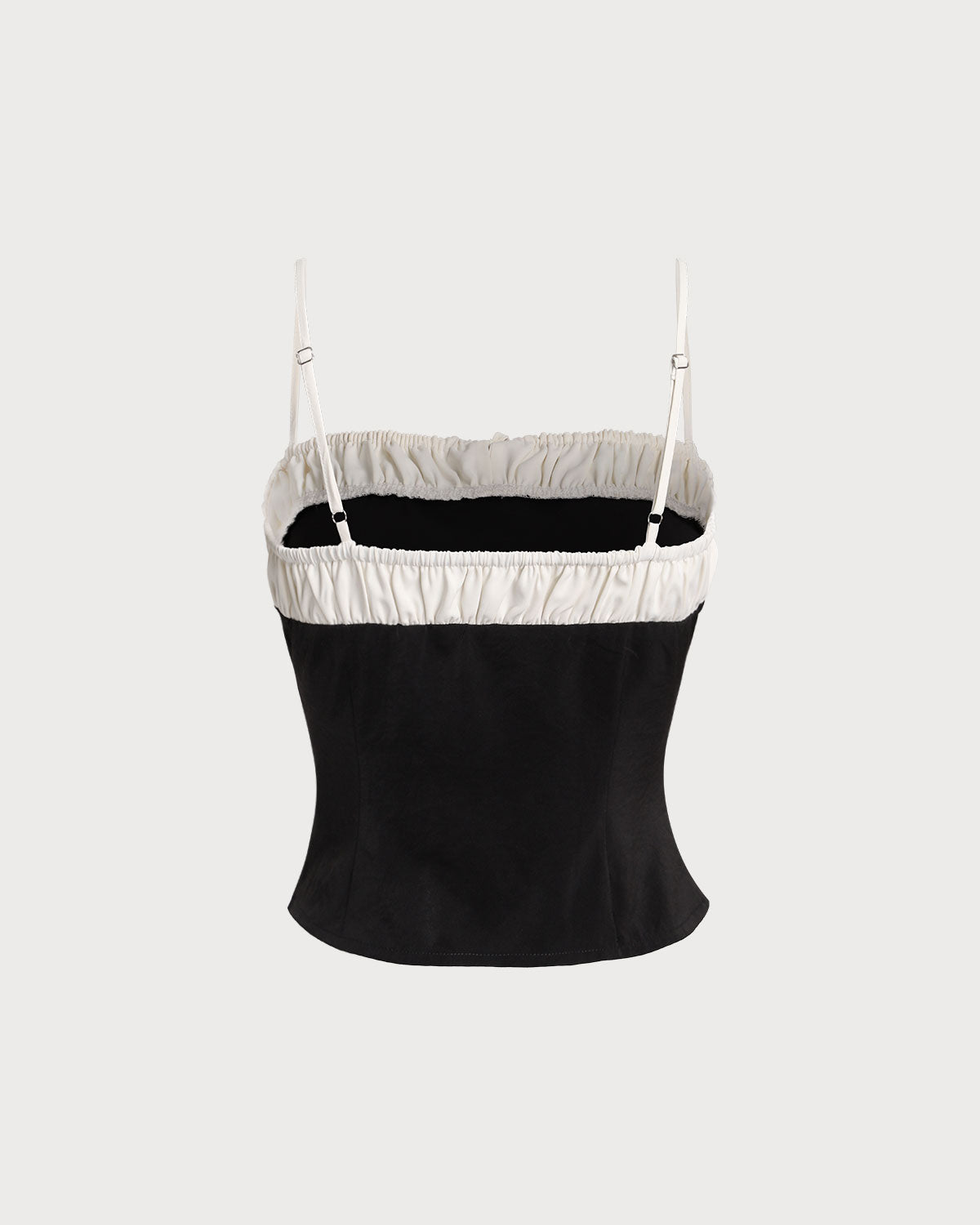 Shewess™ Siyah Kontrast Dantelli Cami Üst